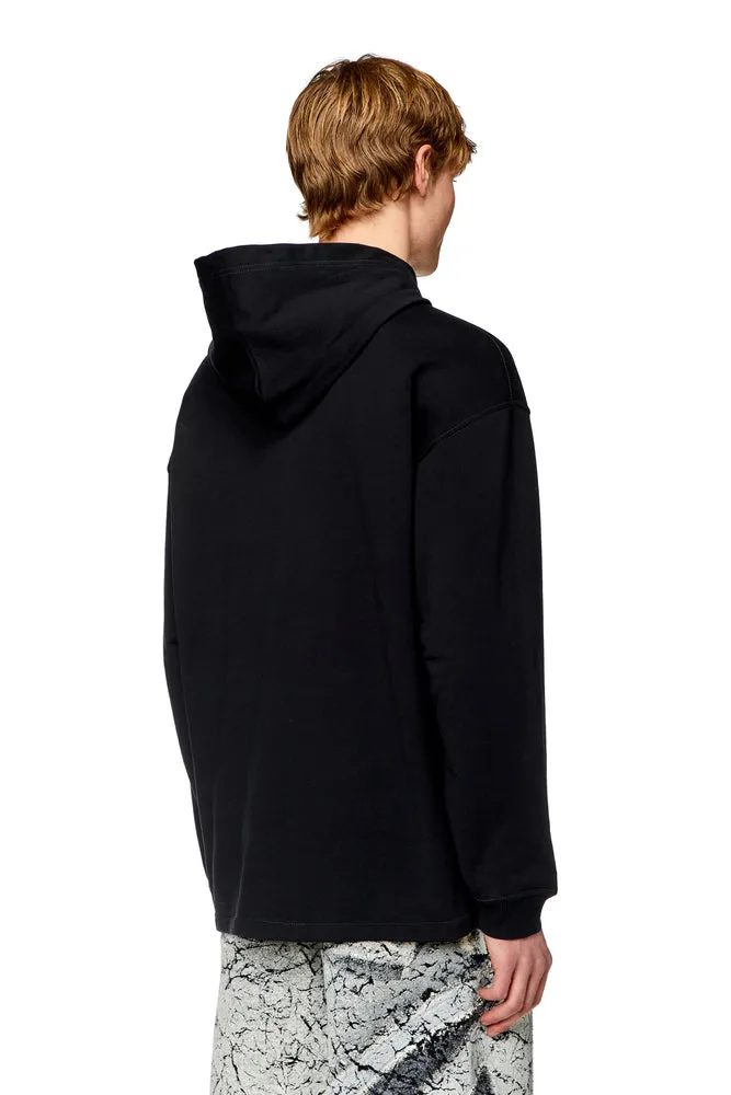 Hoodie with layered logos