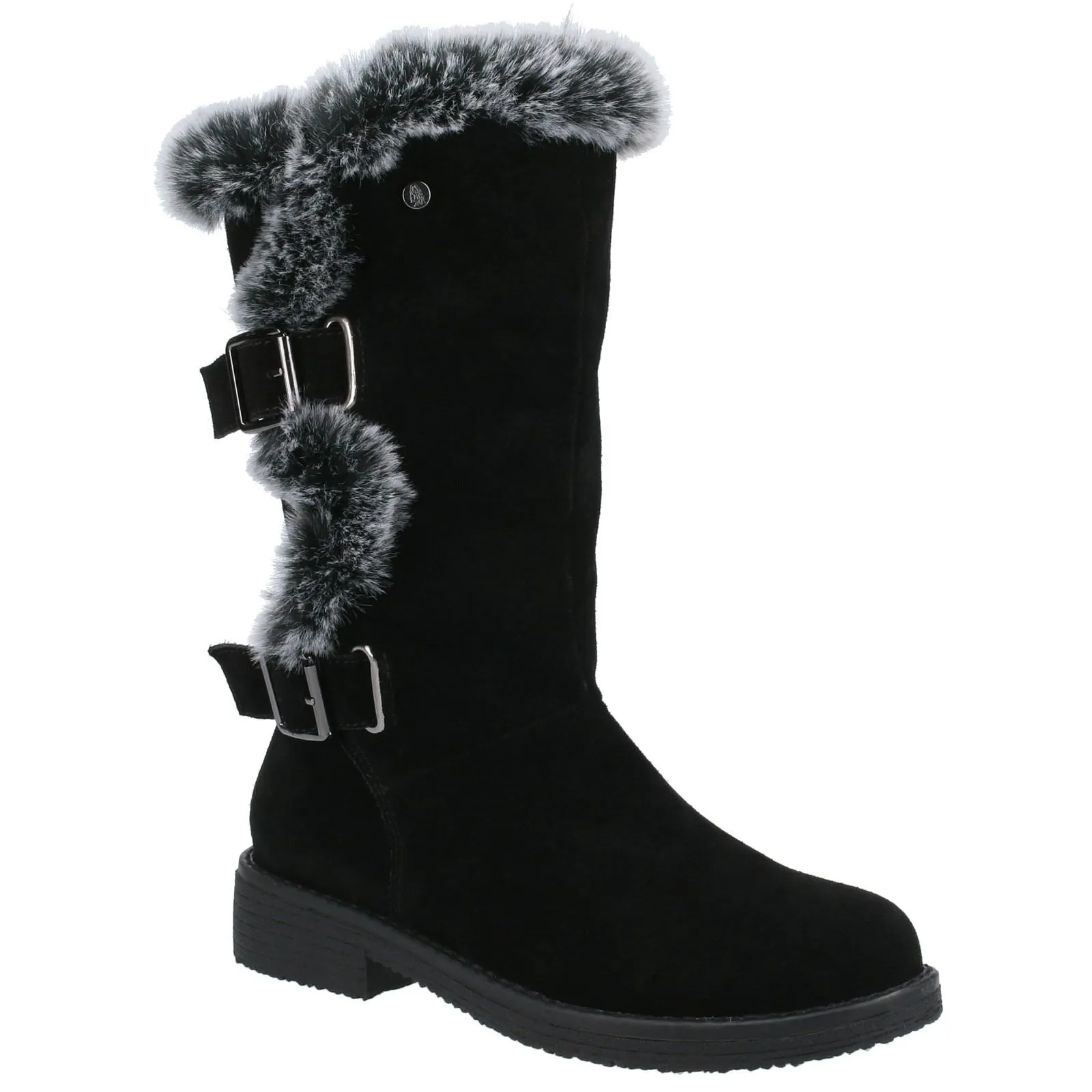 Hush Puppies Women's Megan Ladies Mid Boots in Black
