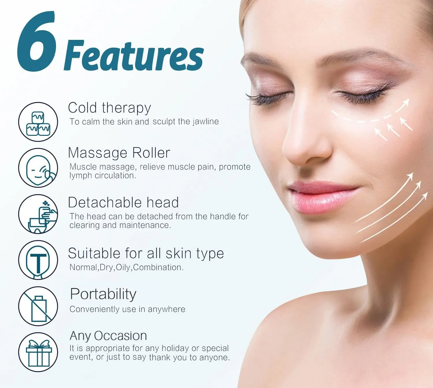 Ice Roller for Face & Eye, Puffiness, Migraine, Pain Relief and Minor Injury, Skin Care Products