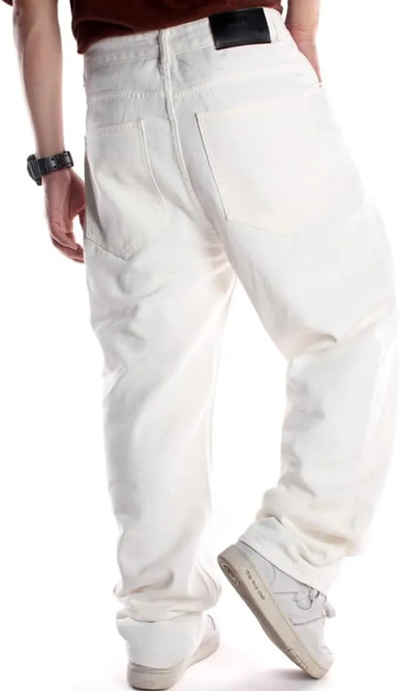 IDEALSANXUN Baggy Jeans Men Casual Embroidery Hip Hop Loose Fit Y2k Jeans