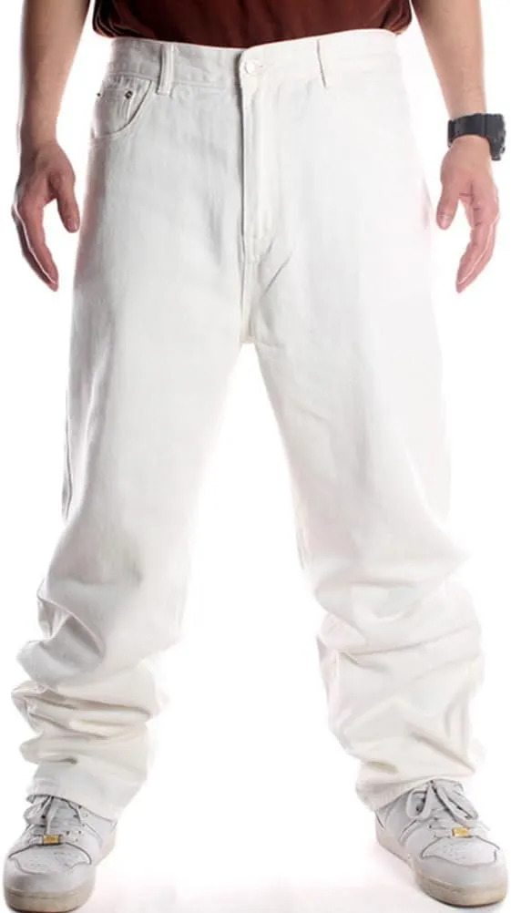 IDEALSANXUN Baggy Jeans Men Casual Embroidery Hip Hop Loose Fit Y2k Jeans