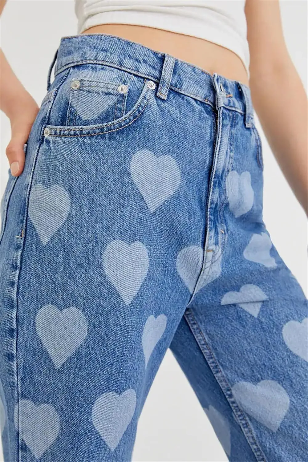 Indie Aesthetics Jeans for Women Gothic Punk Wide Leg Long Length Denim Pants Y2k Loose Casual Jeans Streetwear