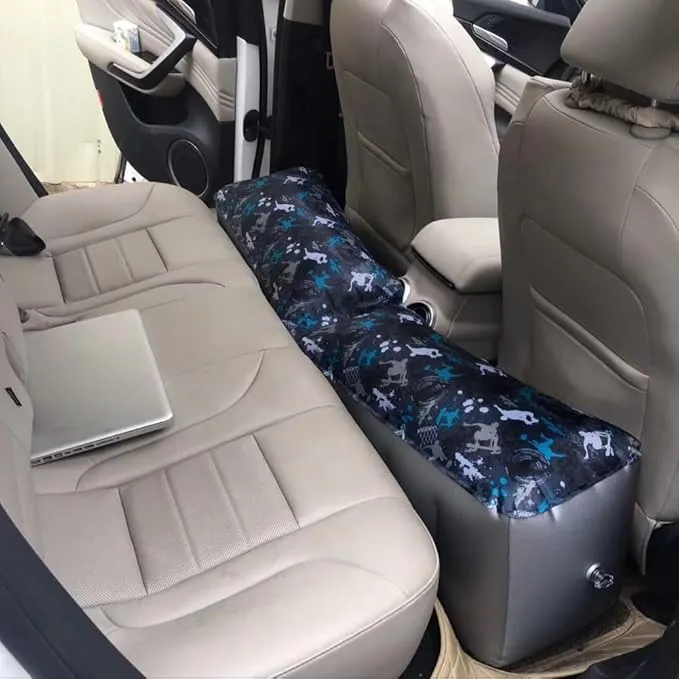Inflatable Car Air Travel Bed Mattress for Back Seat Gap Pad, 130-30-40cm Auto Accessories Inflation Bed(Camouflage)