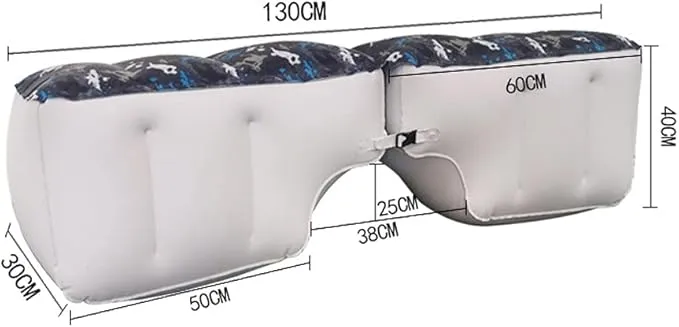 Inflatable Car Air Travel Bed Mattress for Back Seat Gap Pad, 130-30-40cm Auto Accessories Inflation Bed(Camouflage)