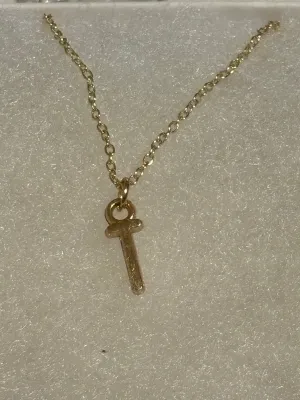 Initial T Gold Necklace