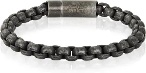 Invicta Bracelet for Men, Stainless Steel Chain Jewelry, Polished Box Links, 8mm, 9"