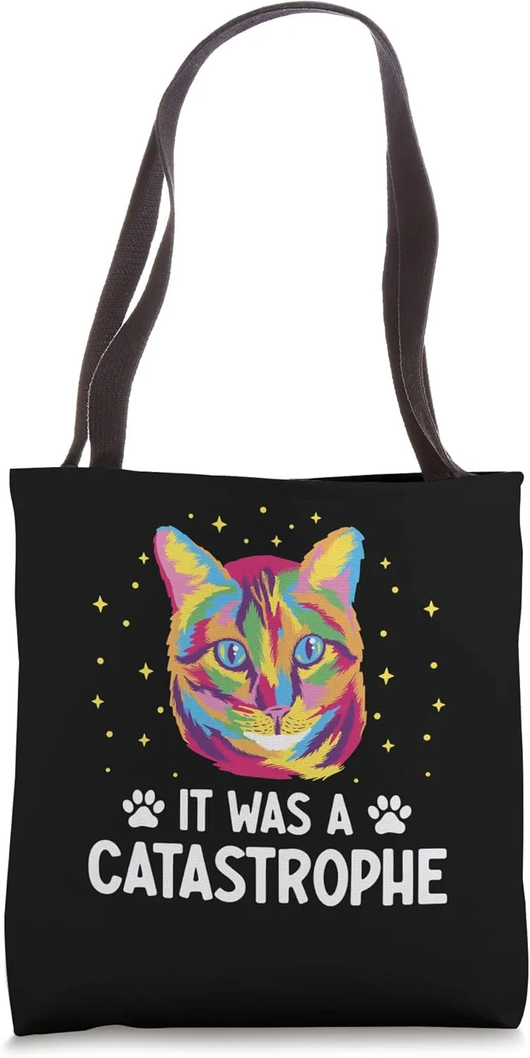 It was a Catastrophe Cat Lover Dad Jokes Kitten Punchline Tote Bag