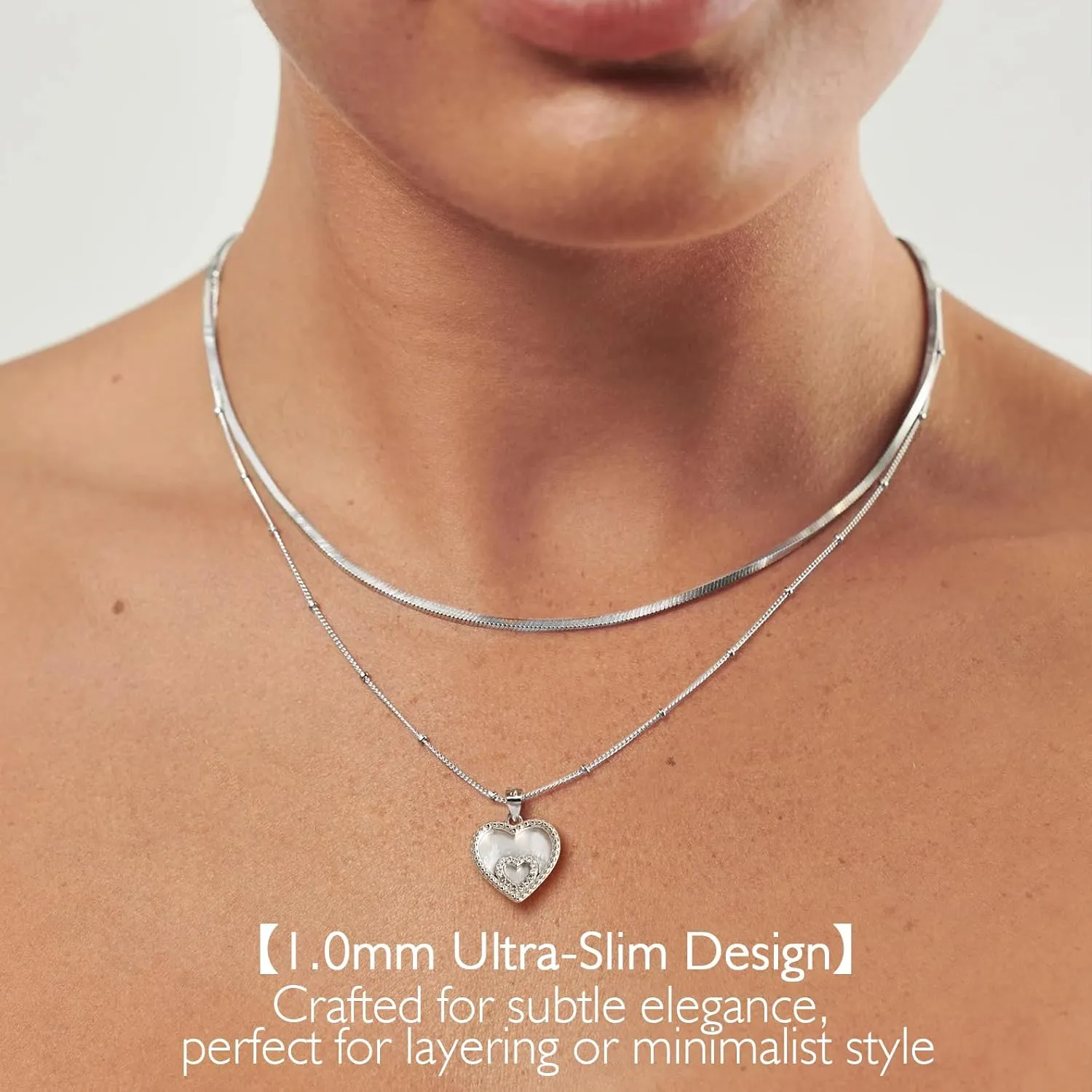 Italian 1.2/1/0.8mm 925 Sterling Silver Chain for Women, Solid Box Cable Rope Station Necklace Chains, Nickel-Free & Hypoallergenic, Thin & Dainty & Sturdy, Perfect for Pendants & Everyday Jewelry