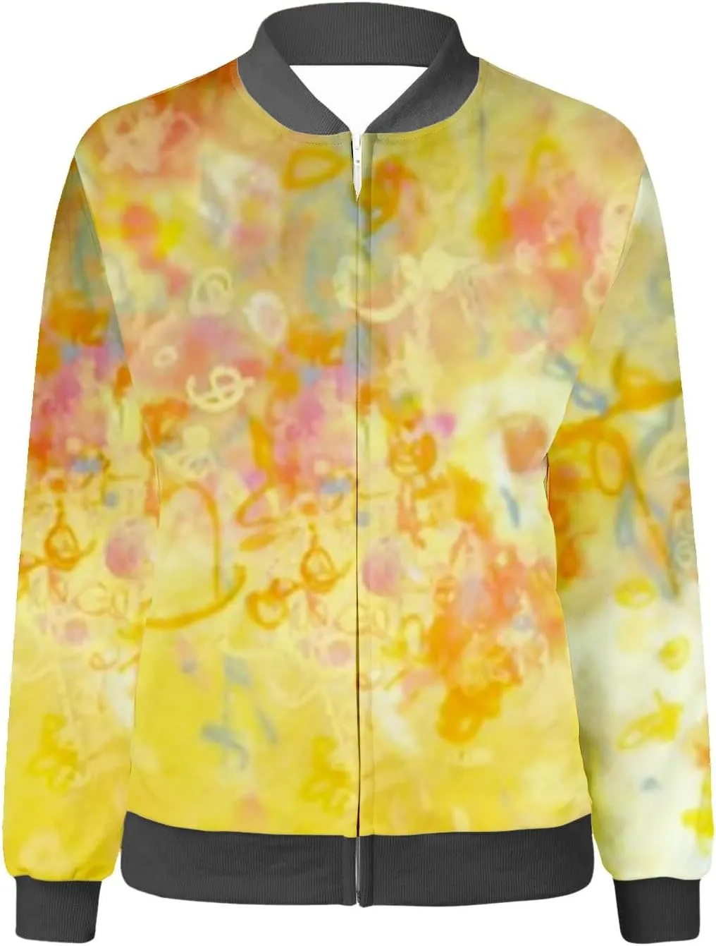 Jacket for Women Trendy Square Thin Pocket Jacket Blouse Coat Baseball Top Women's Casual Floral Bomber Jacket Coat