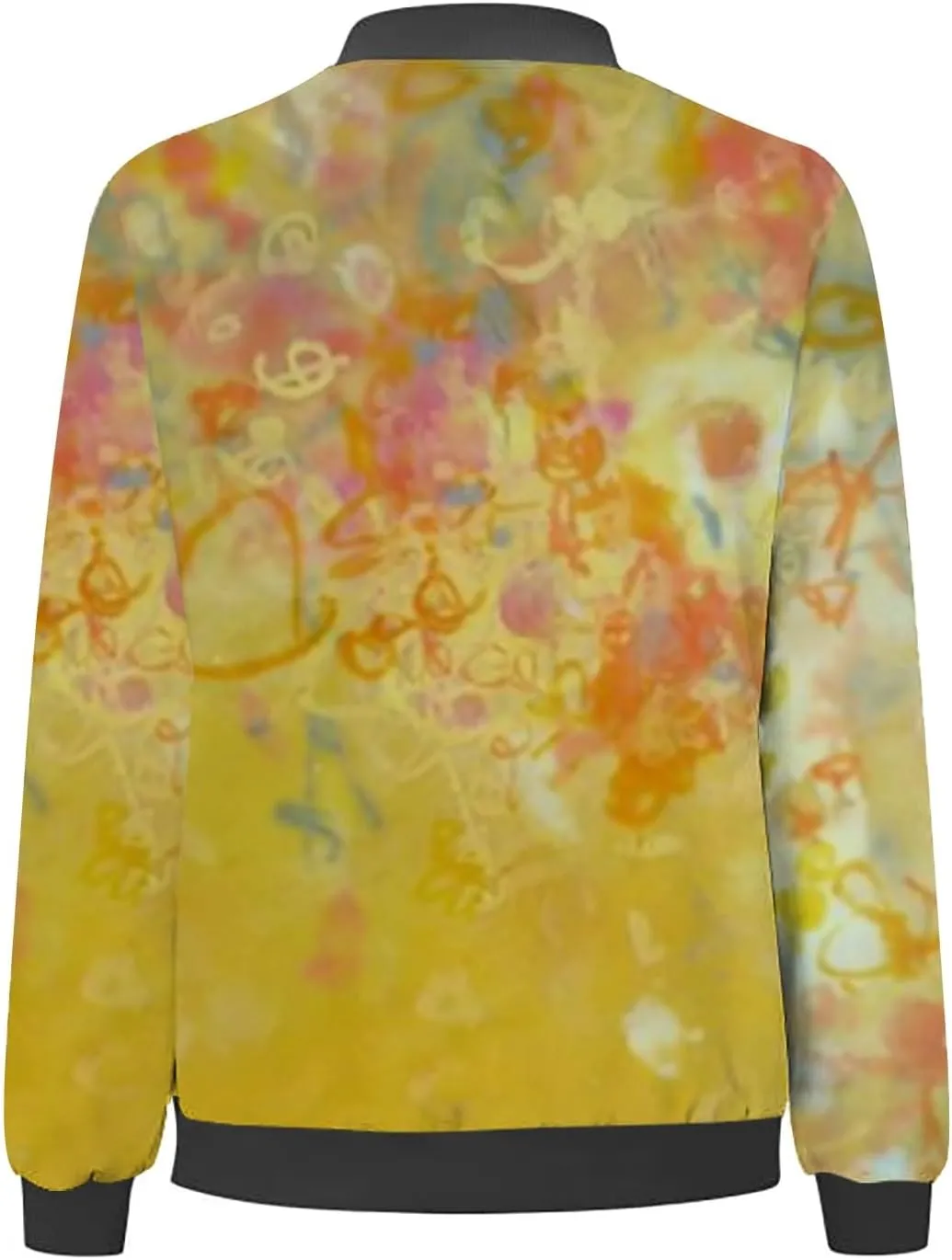 Jacket for Women Trendy Square Thin Pocket Jacket Blouse Coat Baseball Top Women's Casual Floral Bomber Jacket Coat