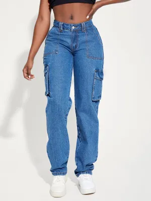 Jeans Cargo SXY con Bolsillo Lateral
