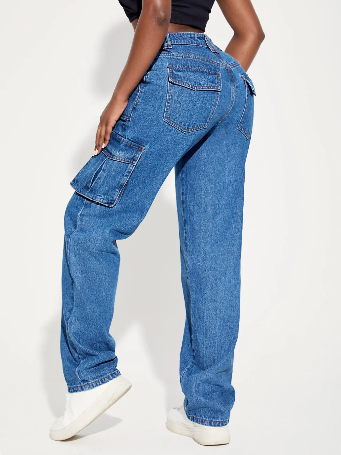 Jeans Cargo SXY con Bolsillo Lateral