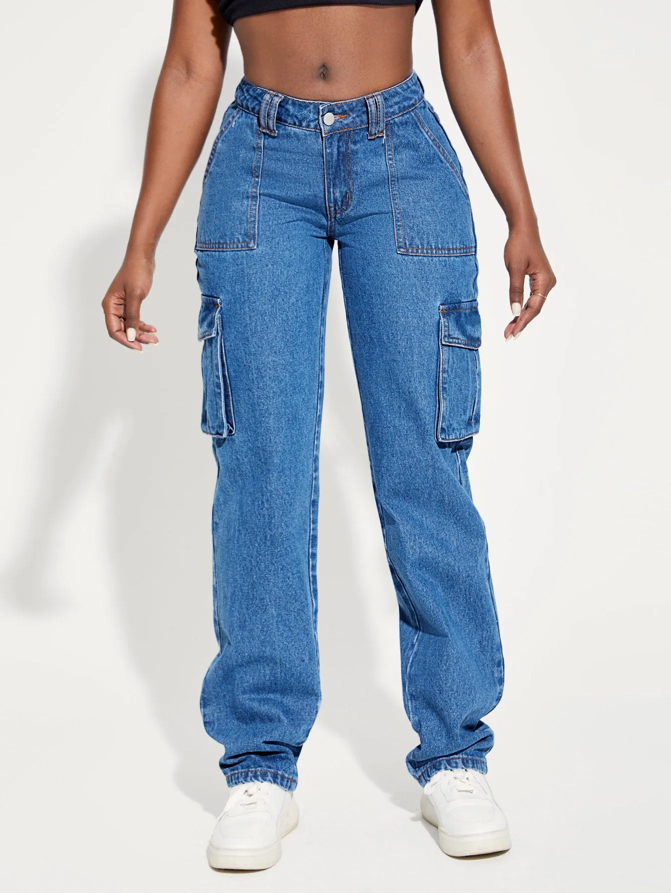 Jeans Cargo SXY con Bolsillo Lateral