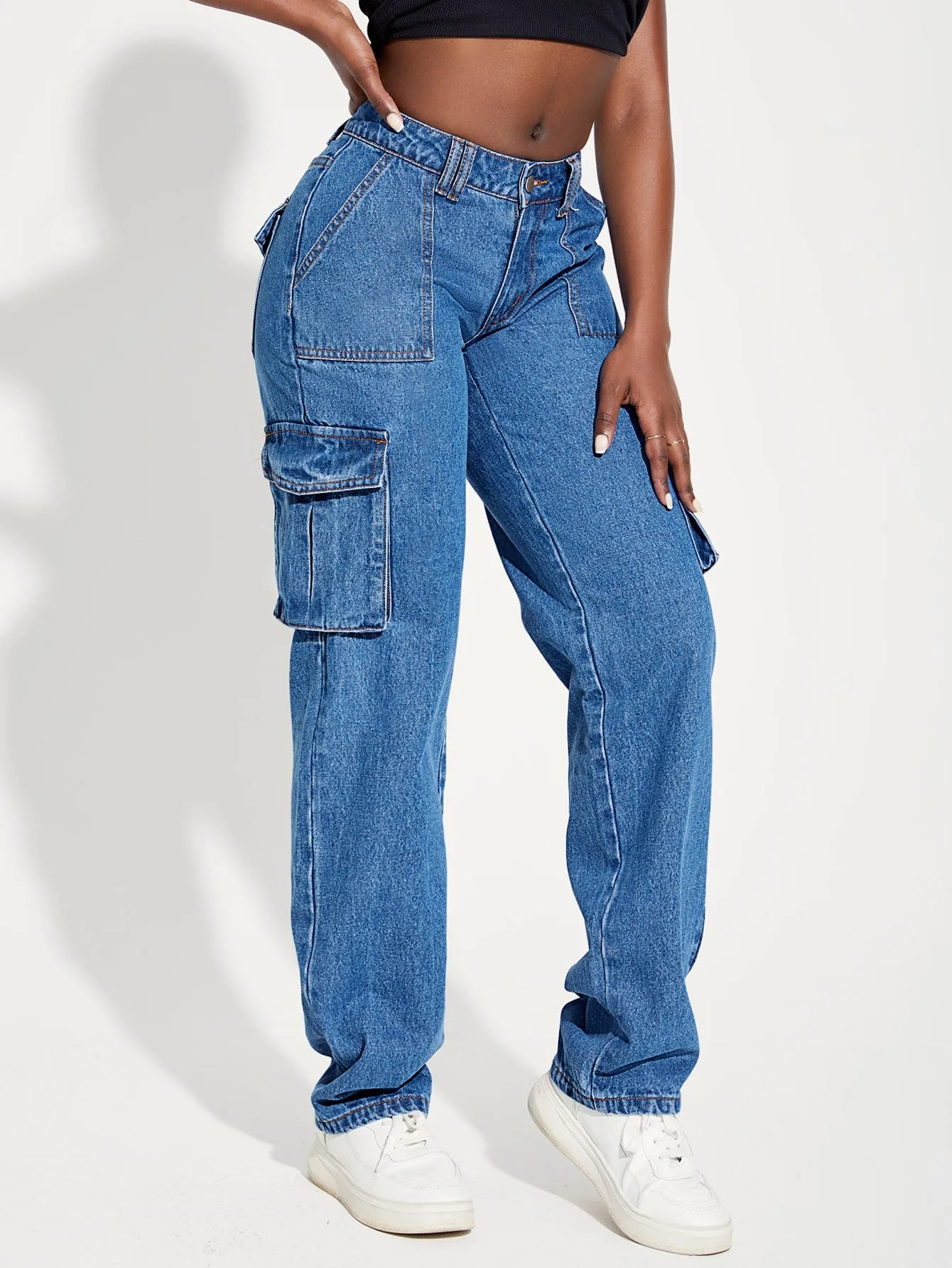 Jeans Cargo SXY con Bolsillo Lateral