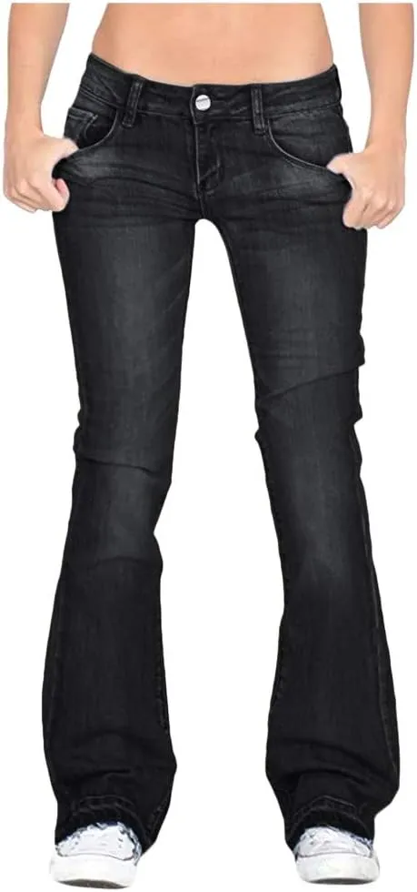 Jeans Up Trousers Women’s Jeans Poket Pants Mid Casual Denim Lace Women's Jeans Jeans Womens Jeans Jeans