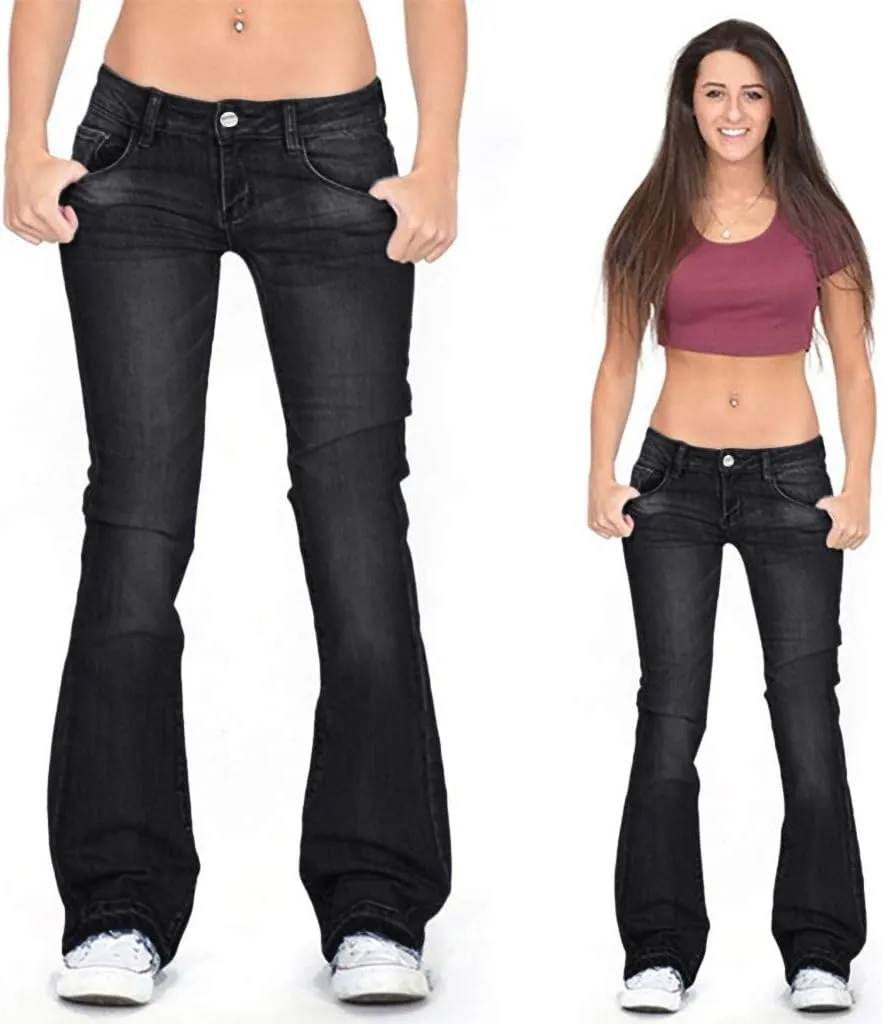 Jeans Up Trousers Women’s Jeans Poket Pants Mid Casual Denim Lace Women's Jeans Jeans Womens Jeans Jeans