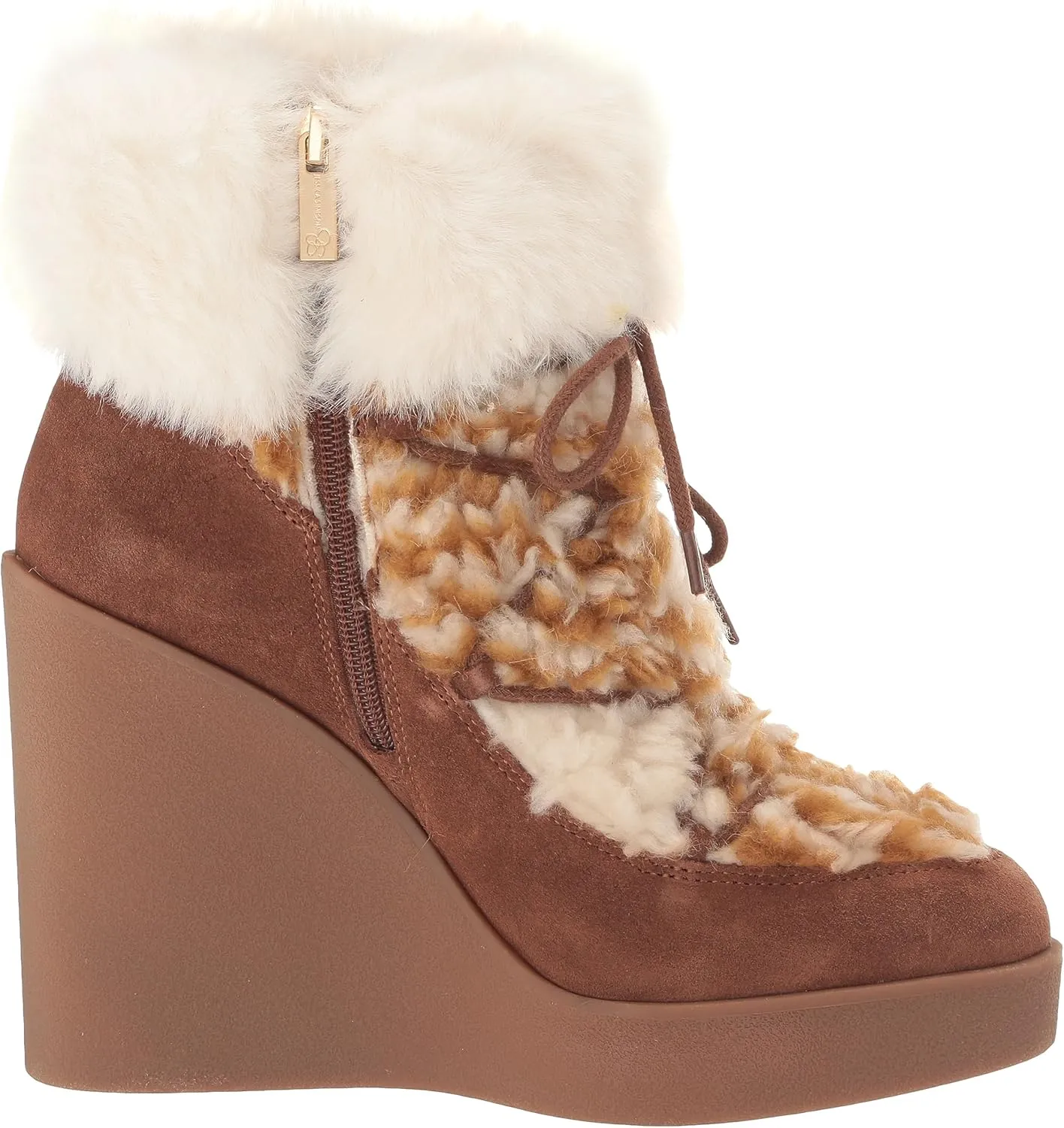 Jessica Simpson Women's Myina Wedge Fur Bootie Ankle Boot