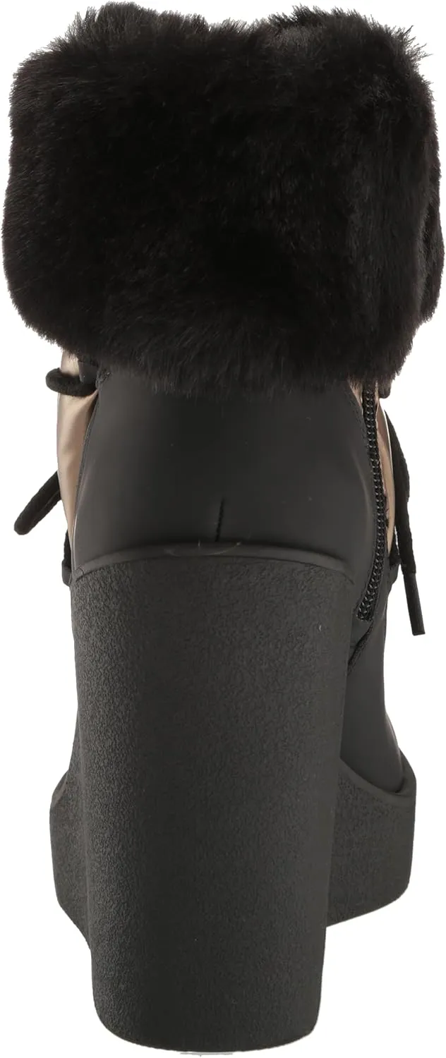 Jessica Simpson Women's Myina Wedge Fur Bootie Ankle Boot