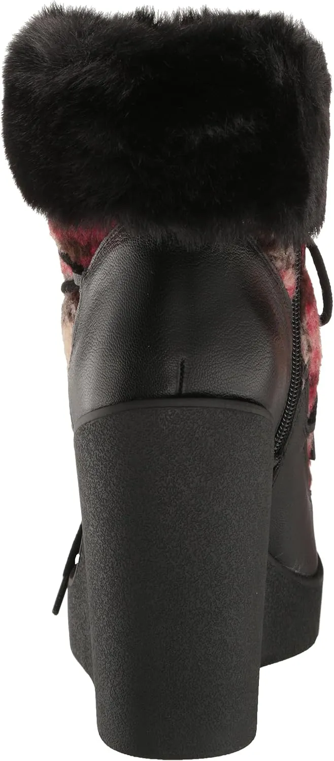 Jessica Simpson Women's Myina Wedge Fur Bootie Ankle Boot