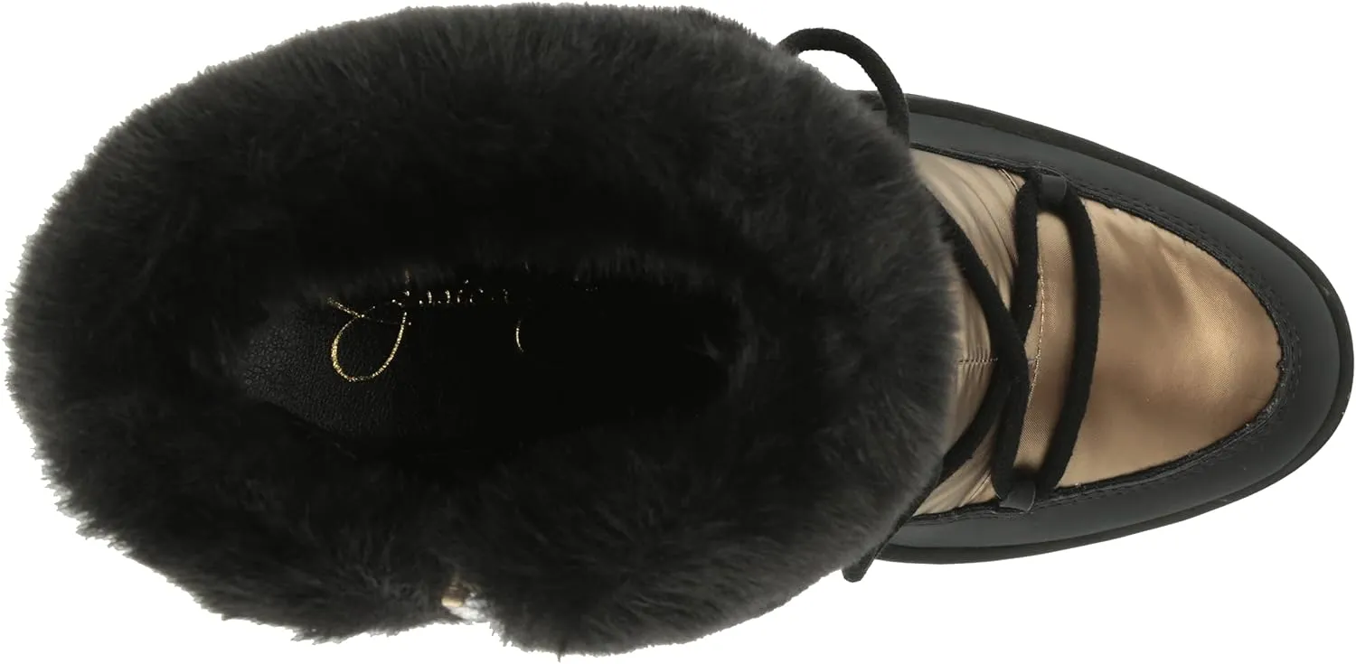 Jessica Simpson Women's Myina Wedge Fur Bootie Ankle Boot