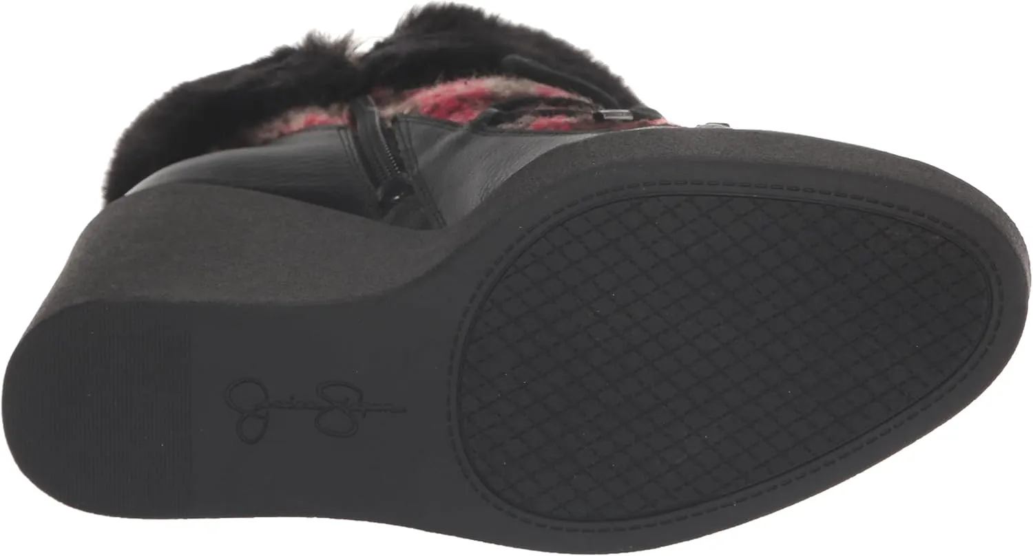 Jessica Simpson Women's Myina Wedge Fur Bootie Ankle Boot