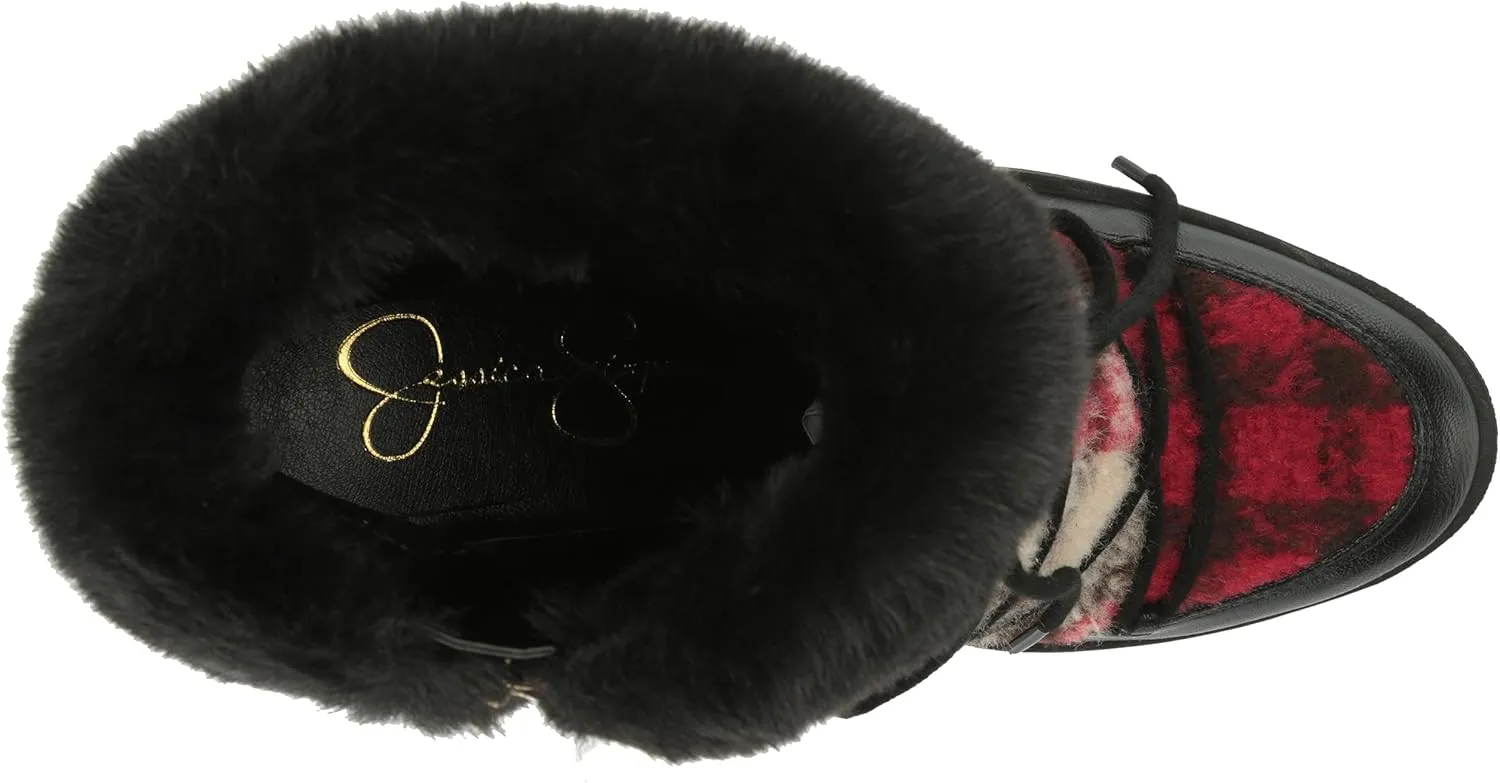 Jessica Simpson Women's Myina Wedge Fur Bootie Ankle Boot