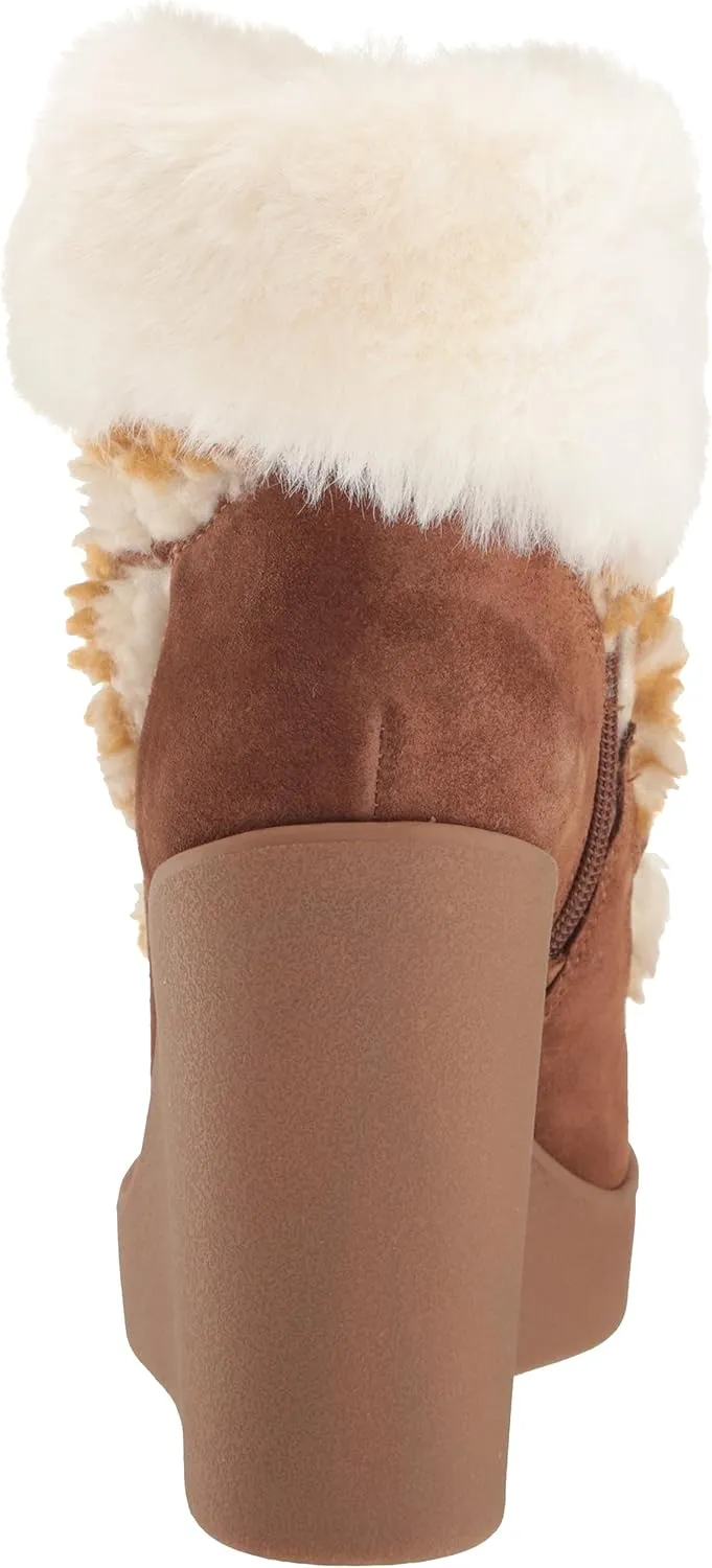 Jessica Simpson Women's Myina Wedge Fur Bootie Ankle Boot