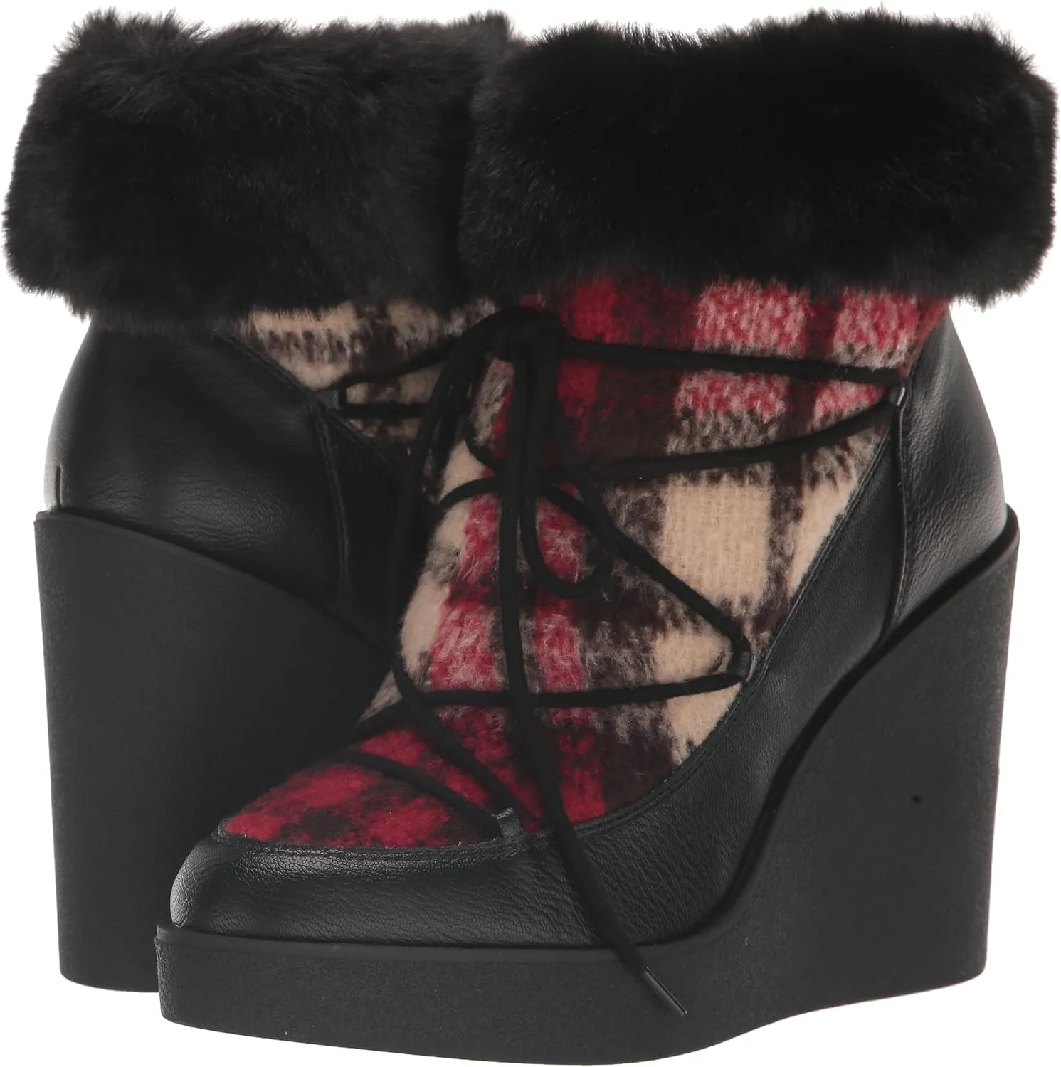 Jessica Simpson Women's Myina Wedge Fur Bootie Ankle Boot