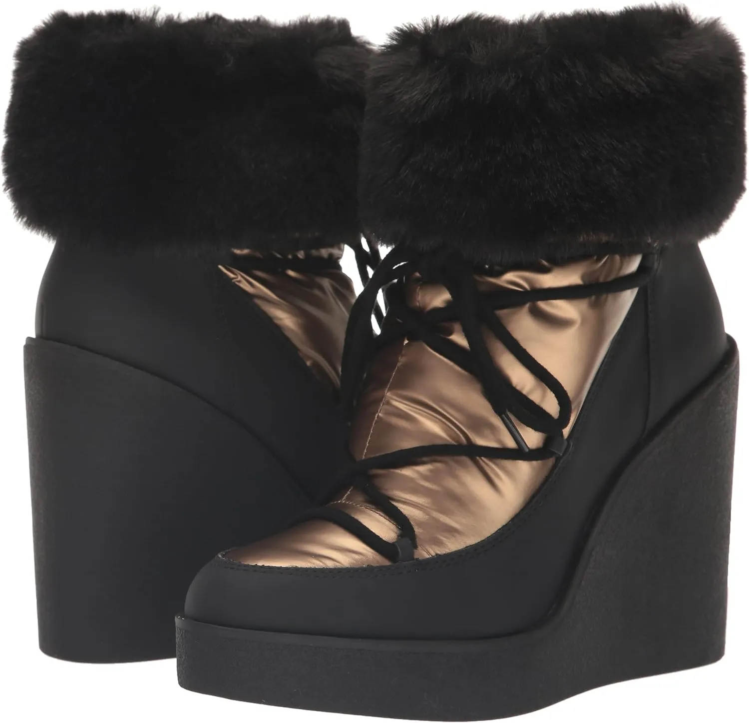 Jessica Simpson Women's Myina Wedge Fur Bootie Ankle Boot