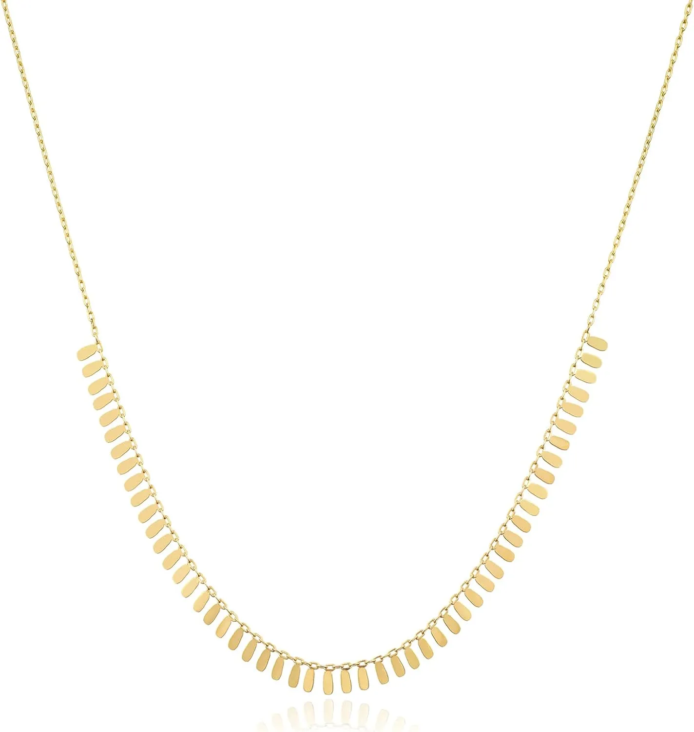 Jewelry Atelier Gold Filled Cleopatra Necklace Collection – 14K Yellow Gold Filled Half Collar Style Cleopatra Chain Necklace for Women (With Extension/Adjustable Chain)