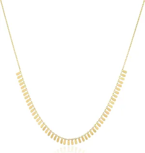 Jewelry Atelier Gold Filled Cleopatra Necklace Collection – 14K Yellow Gold Filled Half Collar Style Cleopatra Chain Necklace for Women (With Extension/Adjustable Chain)