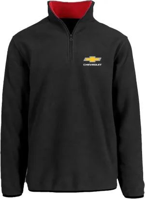 JH DESIGN GROUP Men’s Chevy Bowtie Logo Quarter Zip Fleece Sweatshirt 3 Colors