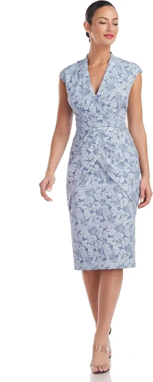 JS Collections Women's Emery Faux Wrap Cocktail Dress