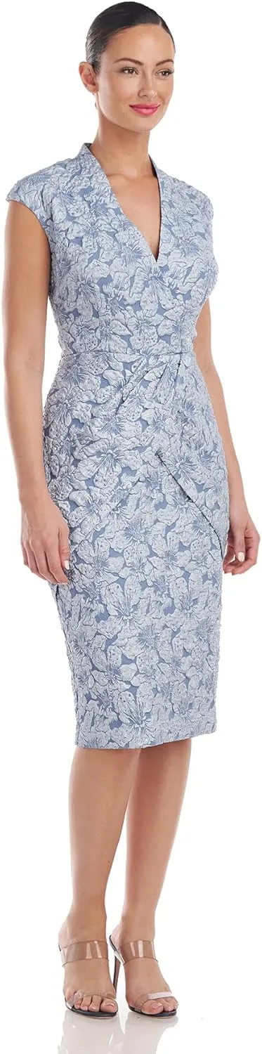 JS Collections Women's Emery Faux Wrap Cocktail Dress