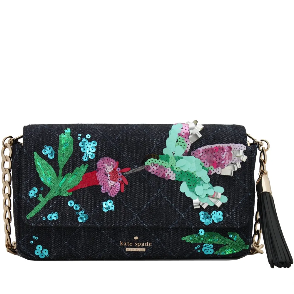 Kate Spade Emerson Place Hummingbird Serena Bag- Dark Denim
