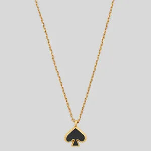 KATE SPADE Everyday Spade Enamel Mini Pendant Black RS-O0RU3073