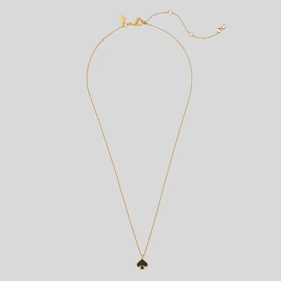 KATE SPADE Everyday Spade Enamel Mini Pendant Black RS-O0RU3073