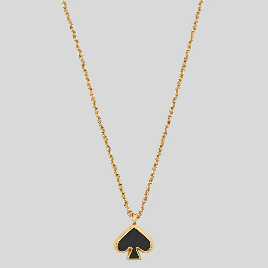 KATE SPADE Everyday Spade Enamel Mini Pendant Black RS-O0RU3073