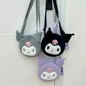 Kawaii Kuromi Plush Cross Body Bag