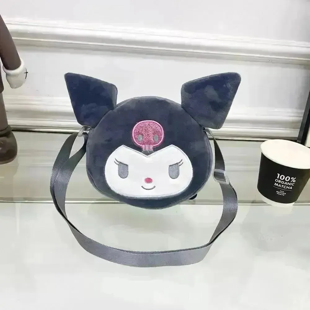 Kawaii Kuromi Plush Cross Body Bag