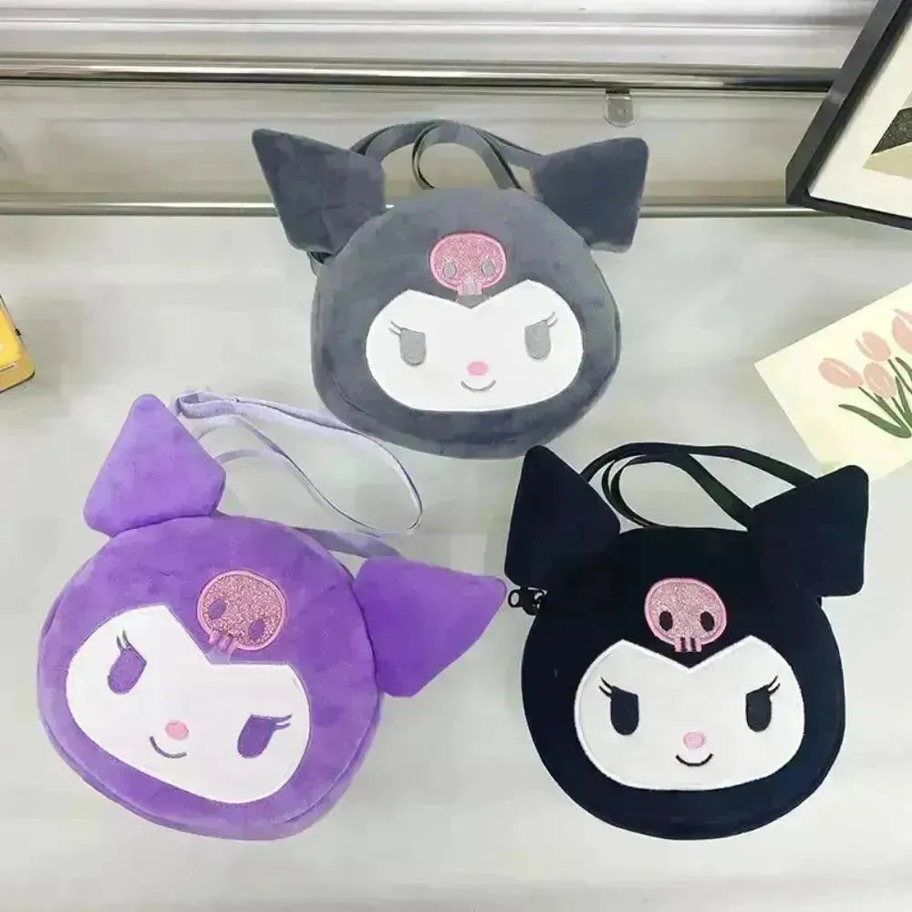 Kawaii Kuromi Plush Cross Body Bag