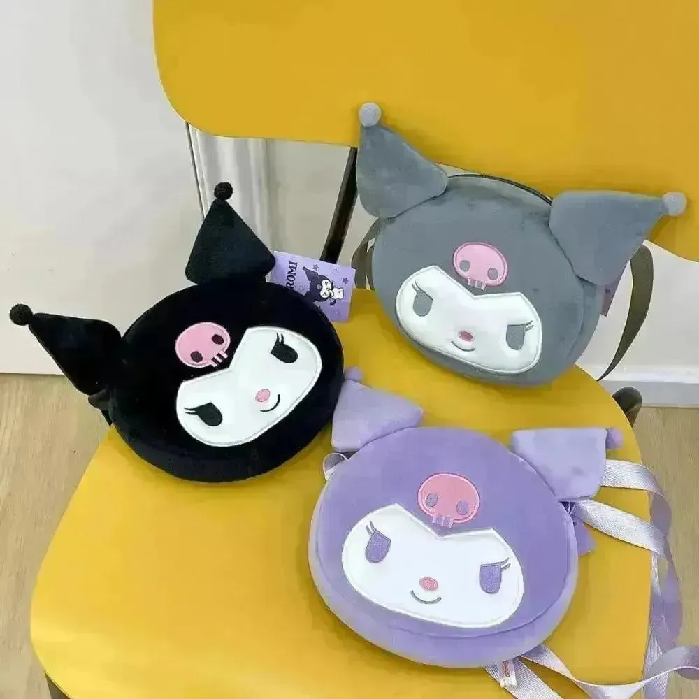 Kawaii Kuromi Plush Cross Body Bag