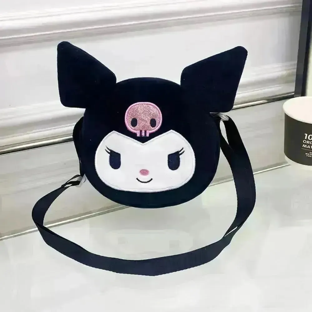 Kawaii Kuromi Plush Cross Body Bag