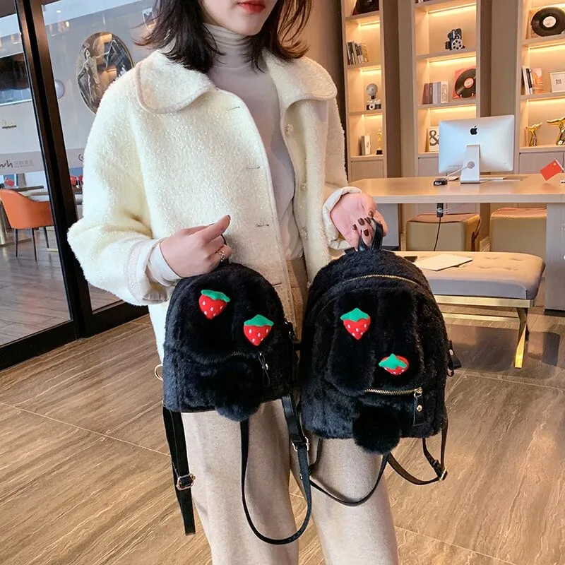 Kawaii Plush Rabbit Ear Backpack
