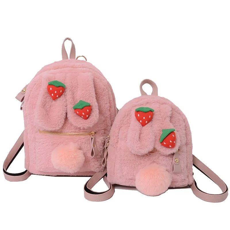 Kawaii Plush Rabbit Ear Backpack