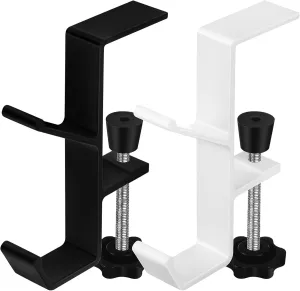 KESYOO 2Pcs Purse Hooks for Table Durable Bag Hangers Secure Clamp Design Versatile Use for Handbags Headphones and Bottles Space Saving