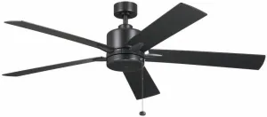 KICHLER 60 Inch Lucian II Fan, Satin Black, Large