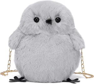 Kids Girls Pluse Cute Crossbody bag,Small Plush Kawaii Animal Handbag Purse for Women