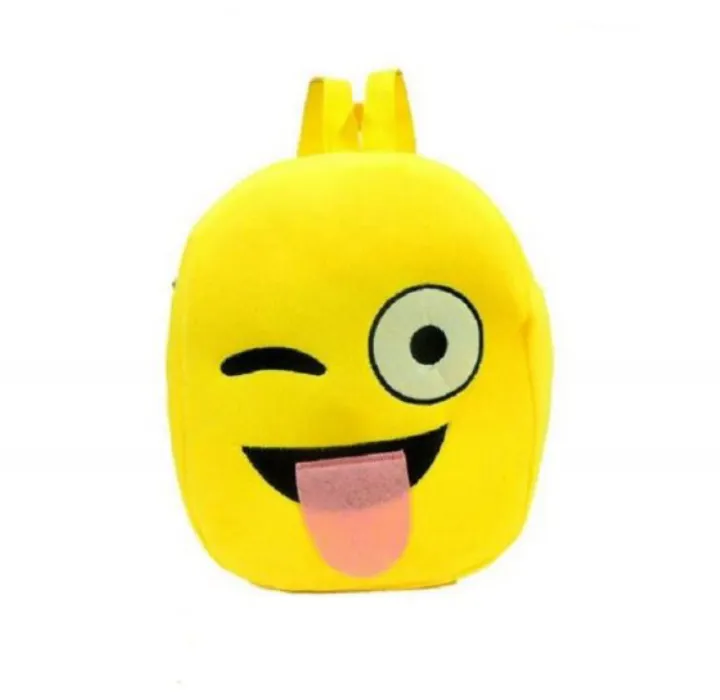 Kids Plush Emoji Backpack