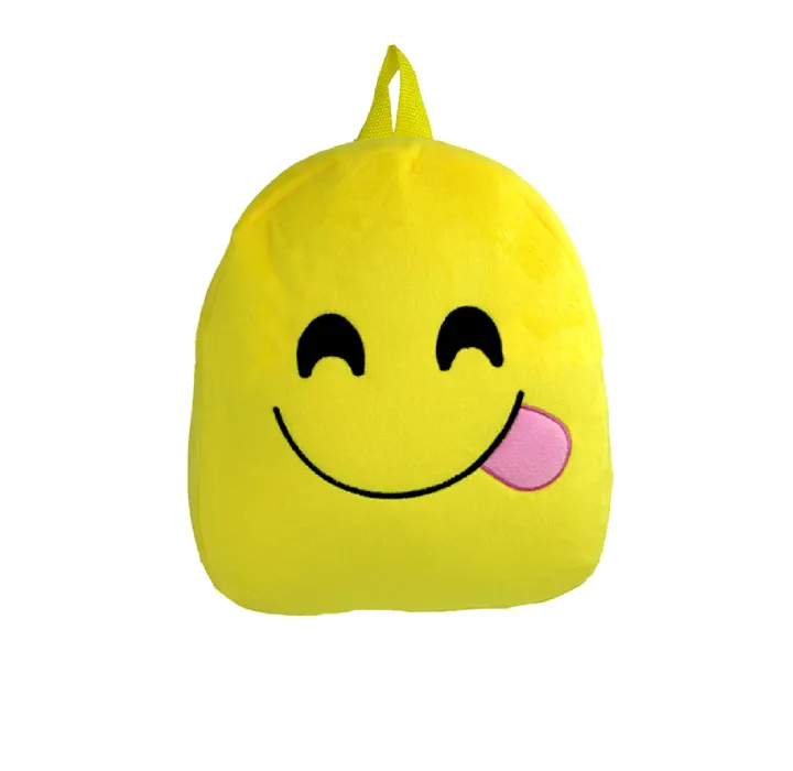 Kids Plush Emoji Backpack